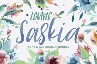 Loving Saskia: A Script Font That Elevates Marketing Visuals