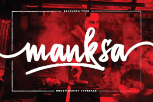 Manksa: A Textured Brush Font for Handmade Brands